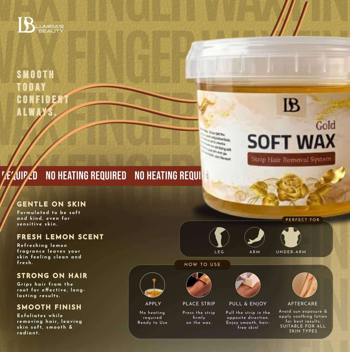 Gold Soft Wax how to use - LumirasBeauty